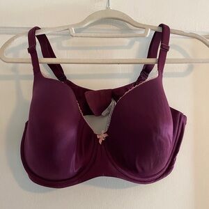 Victoria’s Secret Lined Perfect Coverage Bra Merlot Size 40DDD